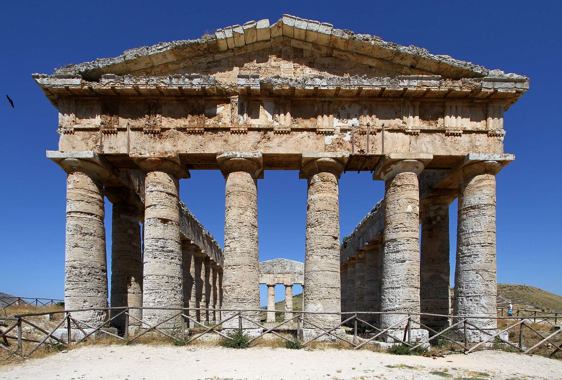The unfinished Doric temple at Segesta