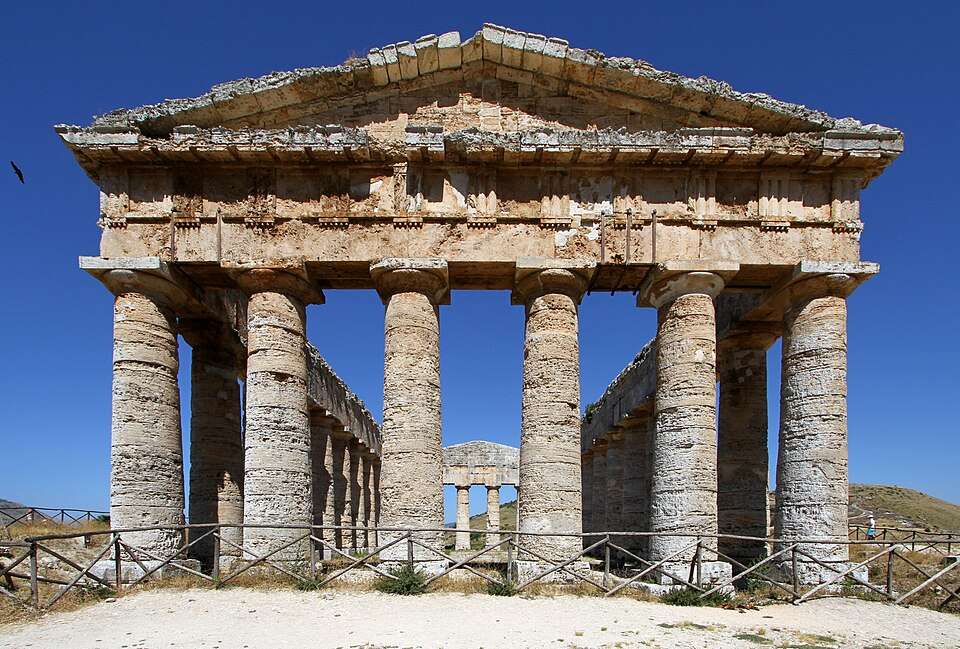 The unfinished Doric temple at Segesta